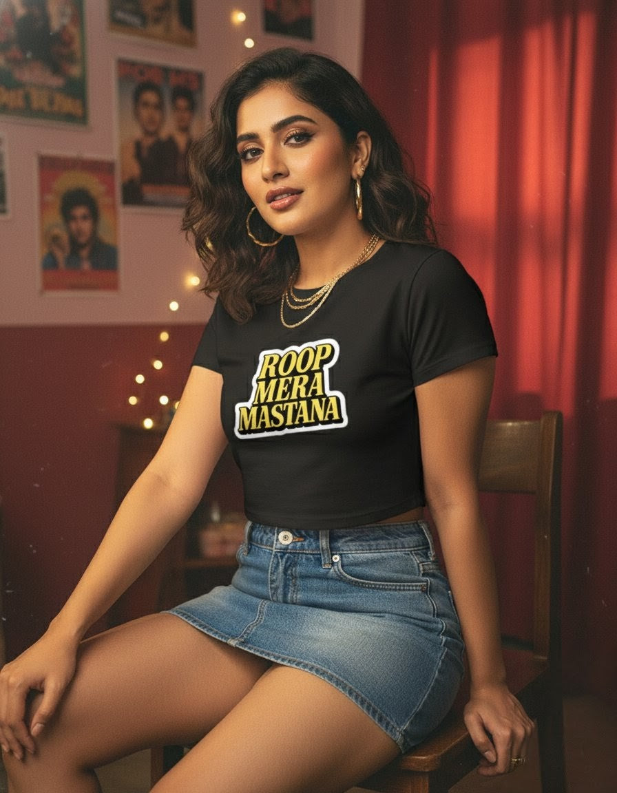 MASTANA Crop Top Black & White